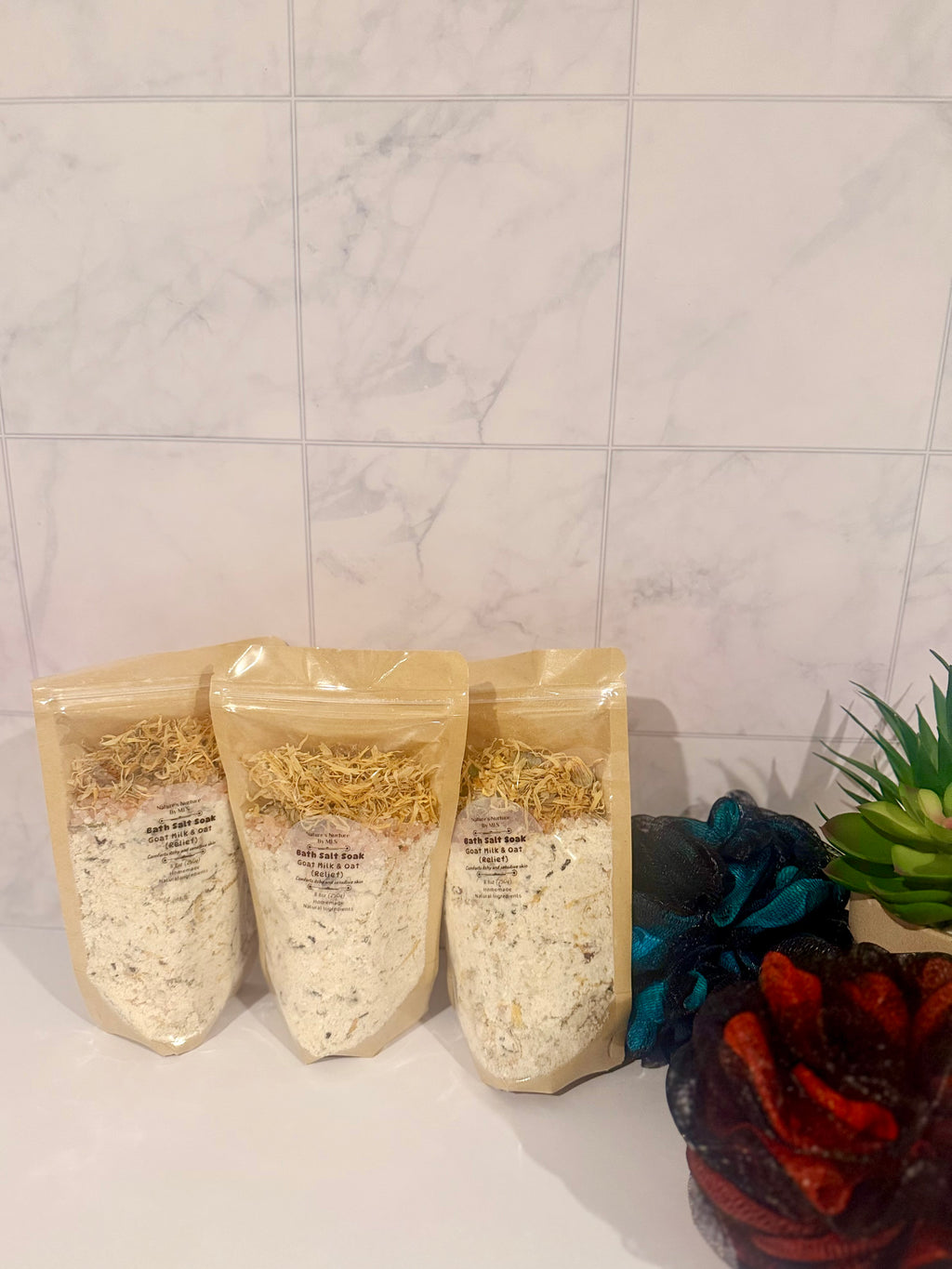 Goat Milk & Oat Bath Salt Soak - Relief