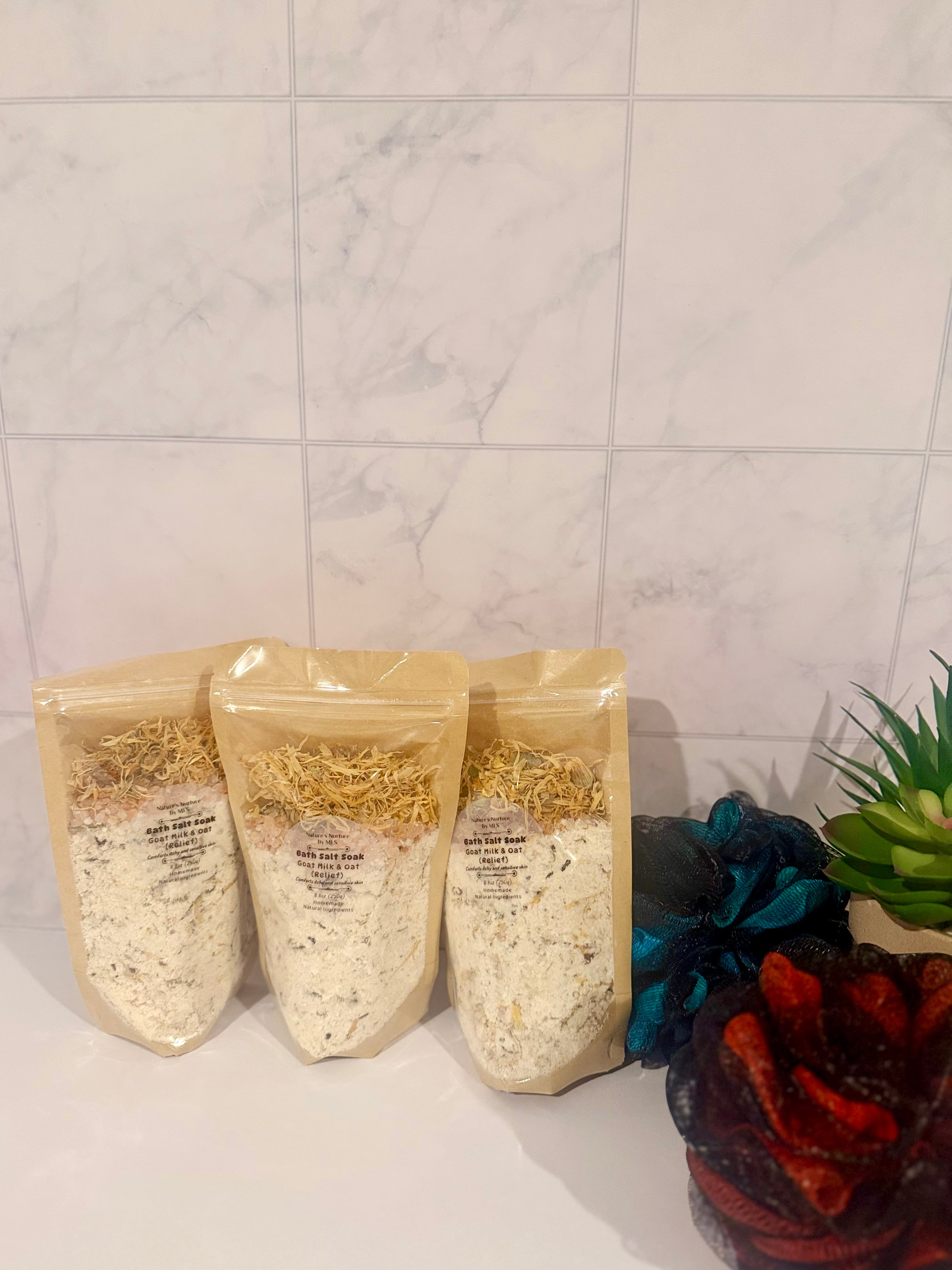 Goat Milk & Oat Bath Salt Soak - Relief
