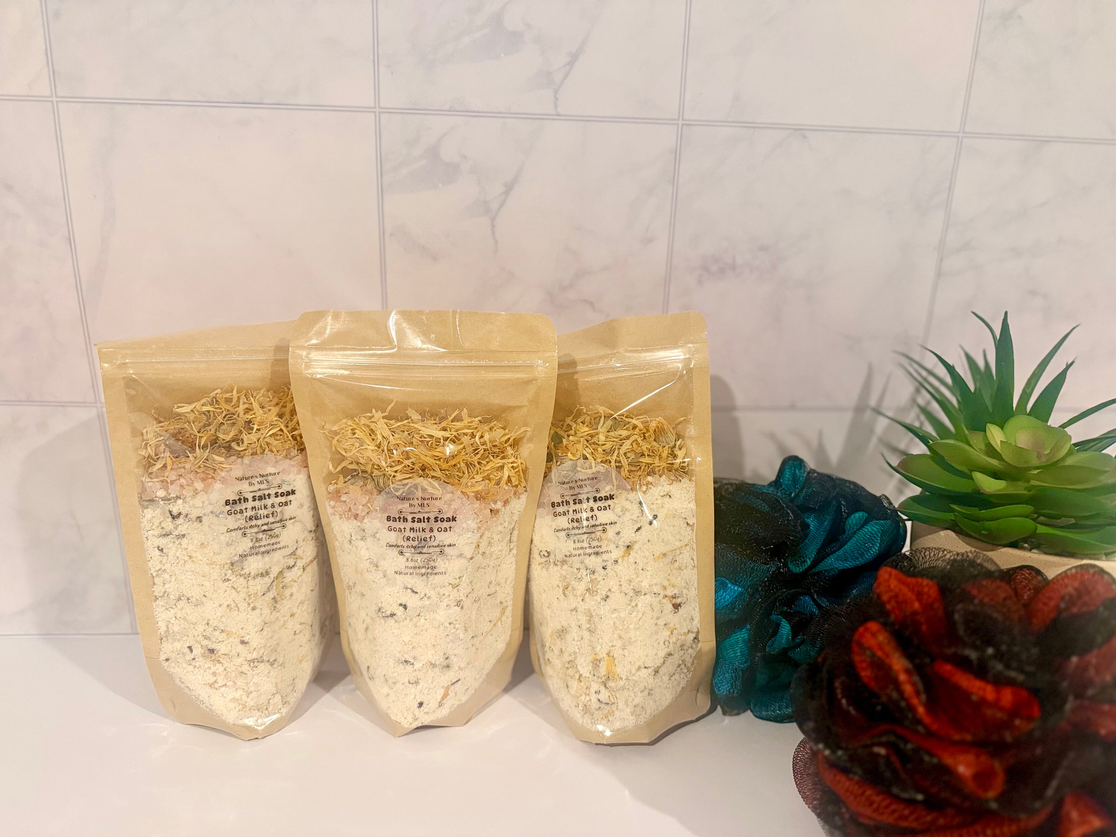 Goat Milk & Oat Bath Salt Soak - Relief