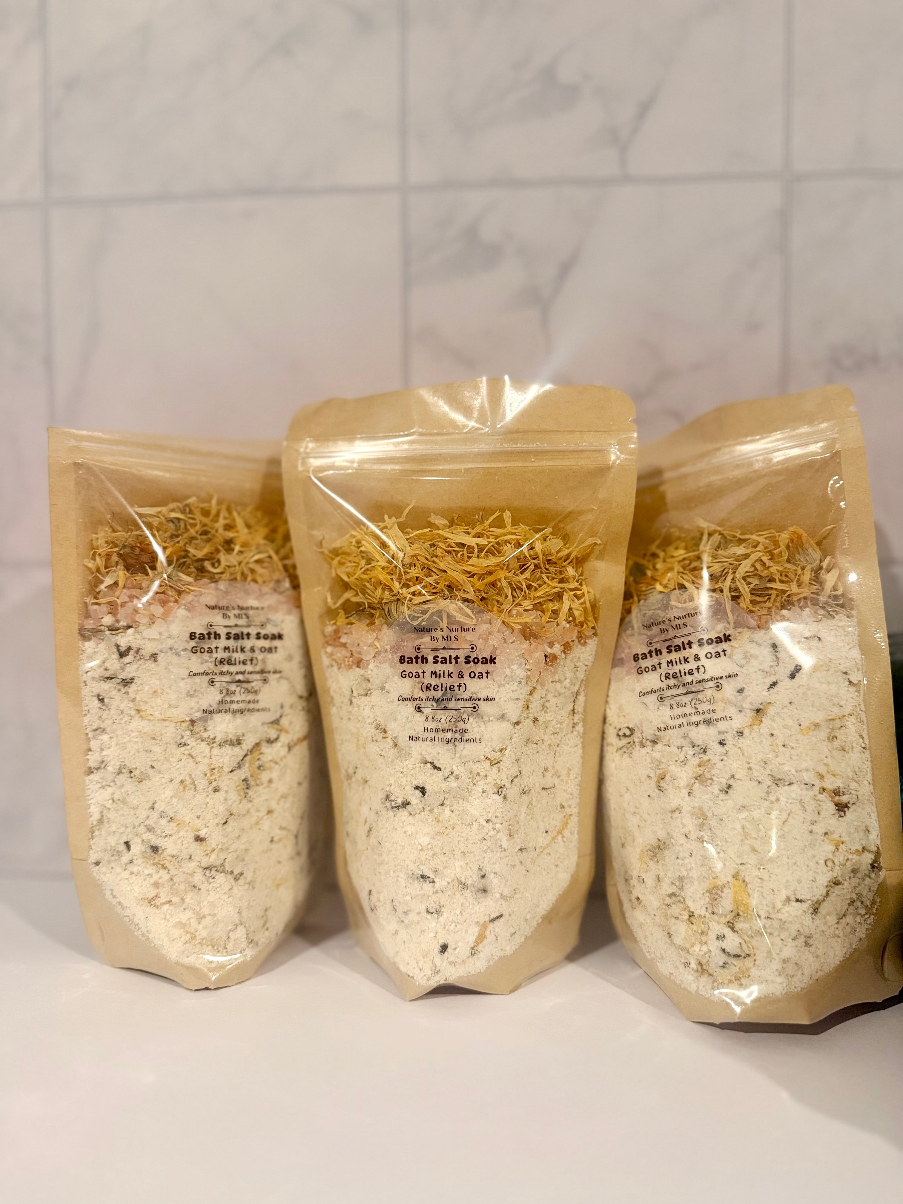 Goat Milk & Oat Bath Salt Soak - Relief